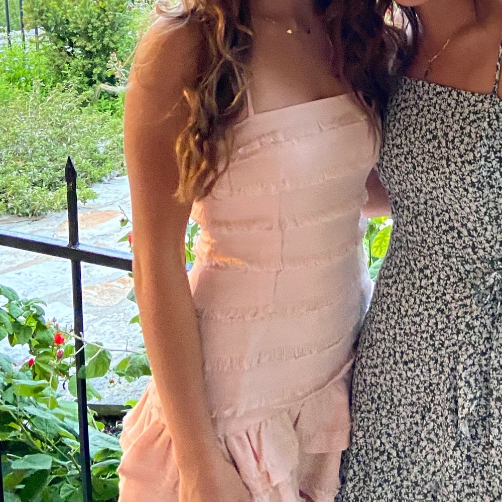 Princess Polly pink ruffle dress